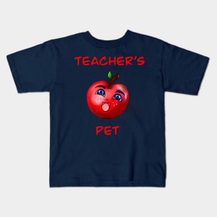 The best teacher appreciation day gift teacher’s pet - gifts for teachers Smiling anime manga red apple Kids T-Shirt